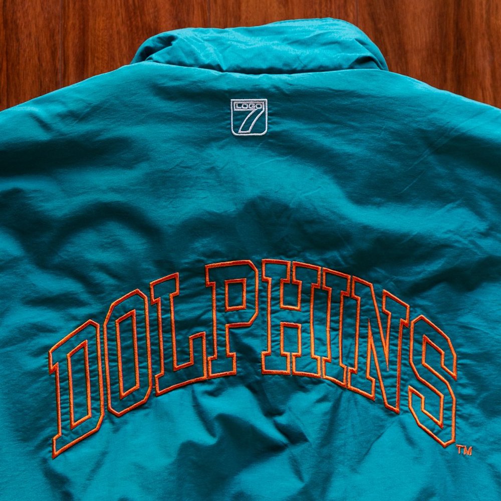 Vintage 90s Logo7 Miami Dolphins NFL Jacket - Picture 6 of 7